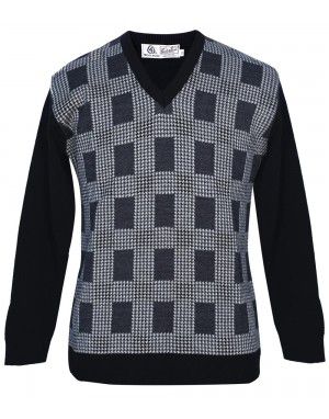 Men Wool Blend V Neck Designer Sweater